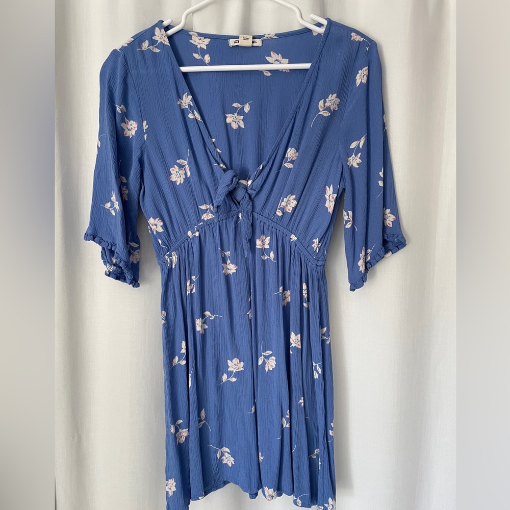 Floral Blue Dress